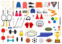 Collection of various sport icon illustration