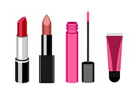 Collection of women lip product icons
