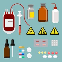 Illustration of a medical equipment set