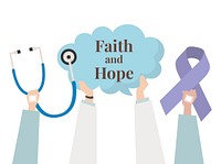 Illustration of faith and hope concept