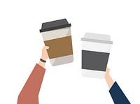 Illustration of coffee on the go