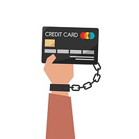 Illustration of hand holding a credit card