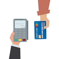 Illustration of credit card payment