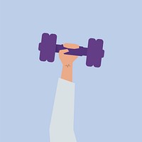 Illustration of someone lifting a dumbbell