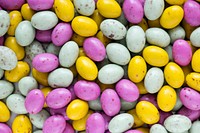 Colorful easter egg chocolate candies
