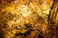 Wrinkled golden textured pattern background