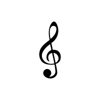 Illustration of a treble clef musical note