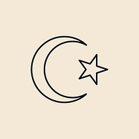 Illustration of the star and crescent symbol