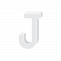 Capital letter J symbol illustration