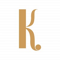 Capital letter K symbol illustration