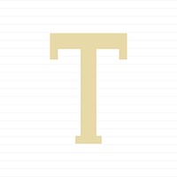 Capital letter T symbol illustration
