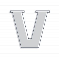 Capital letter V symbol illustration