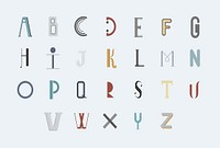 The English alphabet typography illustration