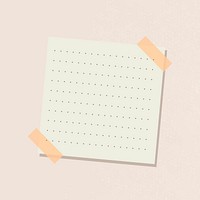 Beige dotted notepaper journal sticker vector