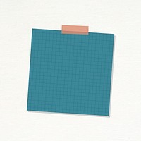 Dark blue grid notepaper sticker vector