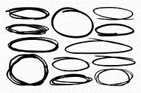 Black oval banner frame vector collection