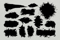 Brush graphic psd in black ink collection