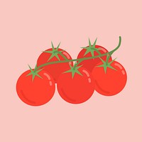 Psd clipart tomato vegetable cartoon sticker