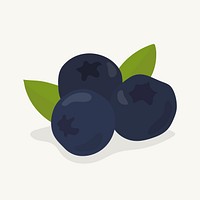 Hand drawn blueberry fruit illustration
