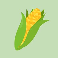 Psd pastel corn food sticker clipart