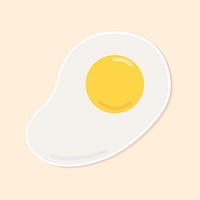 Vector pastel egg food cartoon sticker