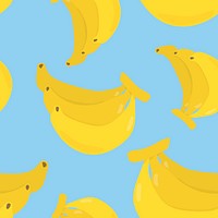 Colorful hand drawn banana pattern