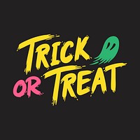 Trick or treat Halloween typography vector