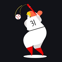 Character illustration of a baseball player