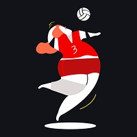 Character illustration of a volleyball player