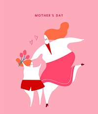 Mother&#39;s day concept illustration