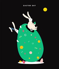 Happy Easter day concept illustration