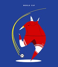 World cup concept soccer player illustration