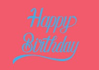Happy birthday typography design illustration