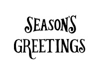 Seasons Greetings typography illustration