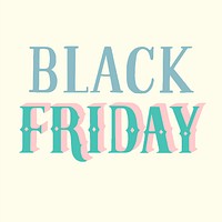 Handwritten style of Black Friday typography<br />