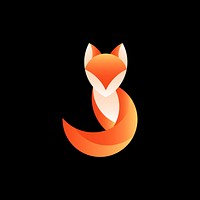 Fox geometrical animal design vector