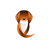 Dog geometrical animal design vector