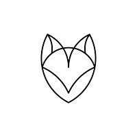 Linear illustration of a fox&#39;s head