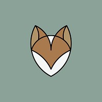Linear illustration of a fox&#39;s head