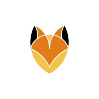 Linear illustration of a fox&#39;s head