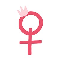 Pink female gender symbol vector