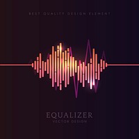 Colorful sound wave equalizer vector design