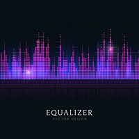 Colorful sound wave equalizer vector design