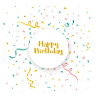 Happy Birthday confetti celebration vector