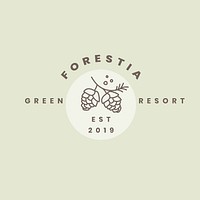 Green resort logo design vector