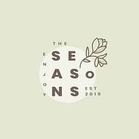 Enjoy the seasons logo design vector
