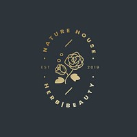 Nature house logo design vector