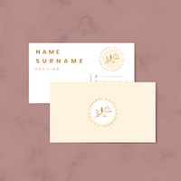 Herbal house business name card vector
