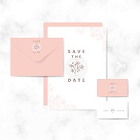 Save the date layout set vector