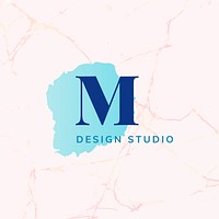 Design studio logo layout vector